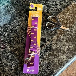 Dog leash purple and yellow and nail clipper 2pc together MVP